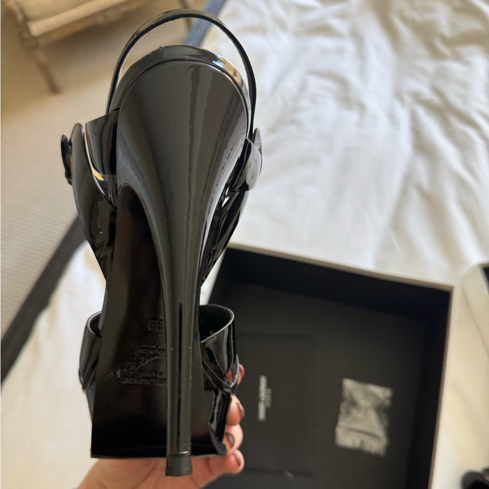 YSL Tribute Sandal black patent leather 39 - Picture 6 of 13